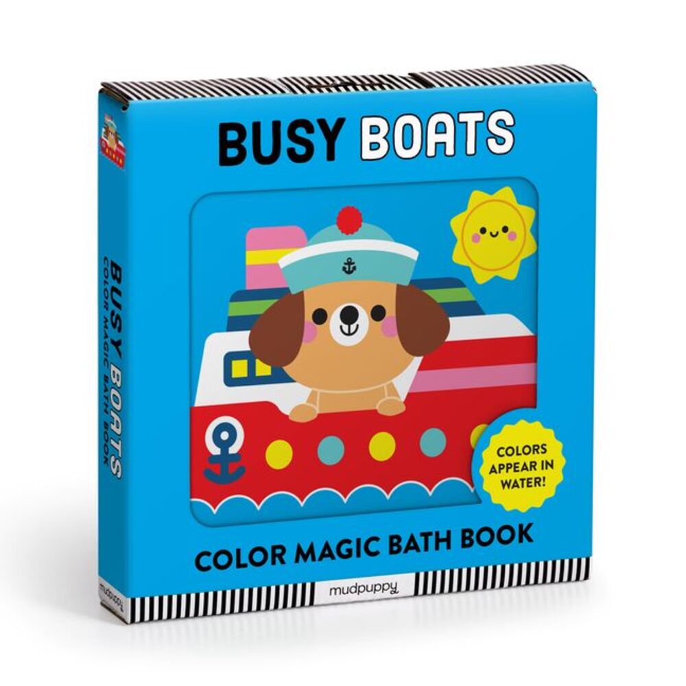 Busy Boats Color Magic Bath Book -- Mudpuppy